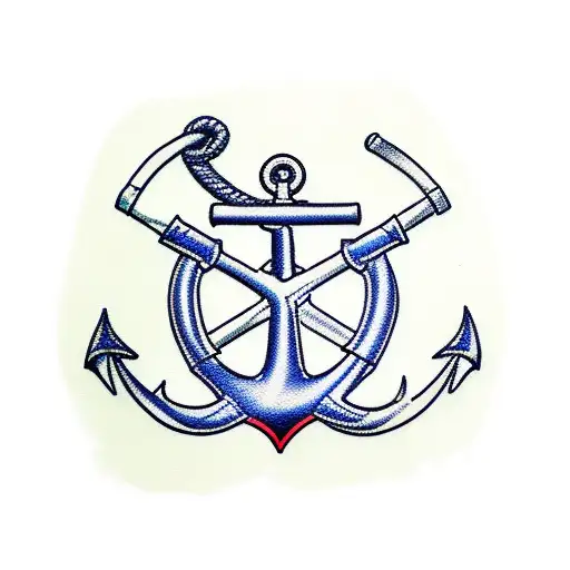 navy anchor tattoo design idea