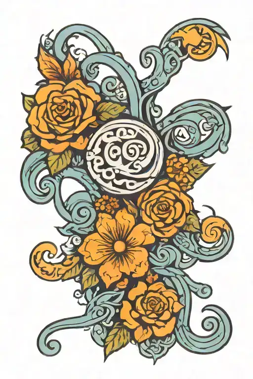 adoption symbol integrated tattoo design idea