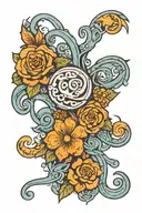 adoption symbol integrated tattoo design idea