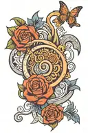 adoption symbol integrated tattoo design idea