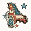 trans flag colors tattoo design idea