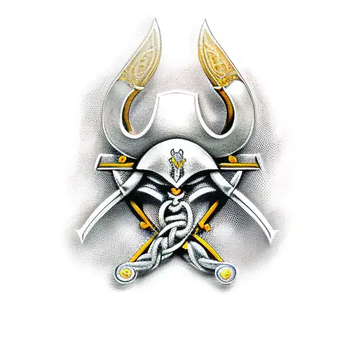 viking warhammer tattoo design idea