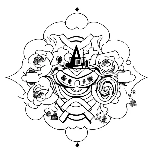 magic mirror tattoo design idea
