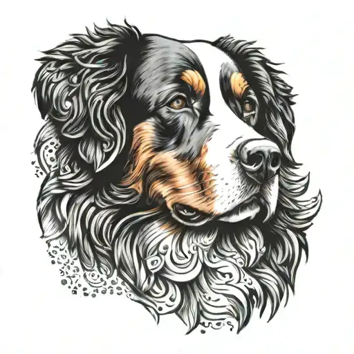 Bernese Mountain Dog tattoo design idea