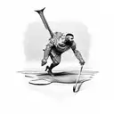 David fighting Goliath tattoo design idea