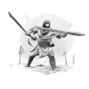 David fighting Goliath tattoo design idea