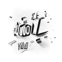 Text "Yolo"" tattoo design idea