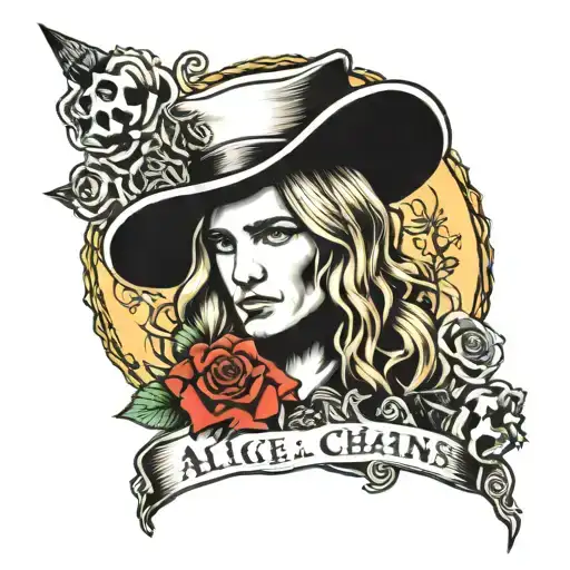 alice in chains attached tattoo design idea
