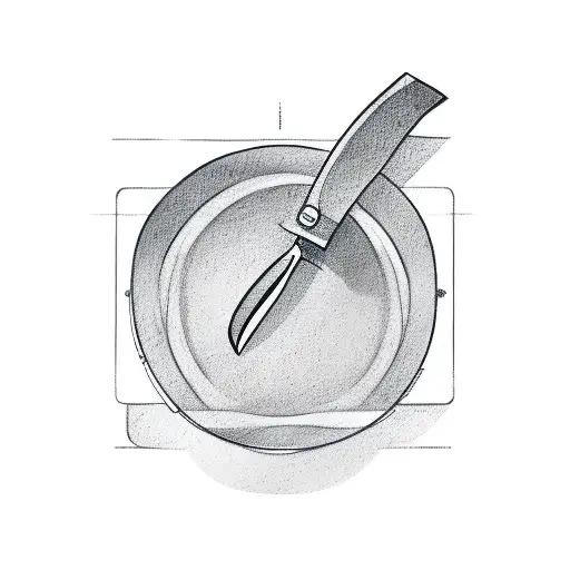 outline of person shaking hand with knife behind back tattoo design idea