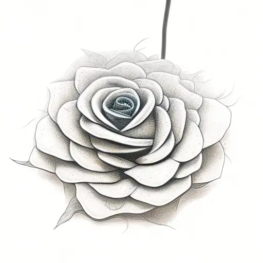 flower growing out of dirt tattoo design idea