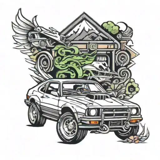 Jdm vehicle  tattoo design idea