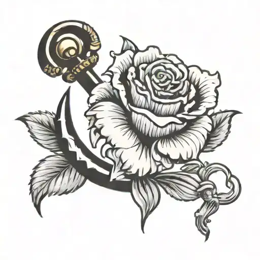 black lad, Carnation flower,navy anchor tattoo design tattoo design idea