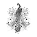 Peacock tattoo design idea