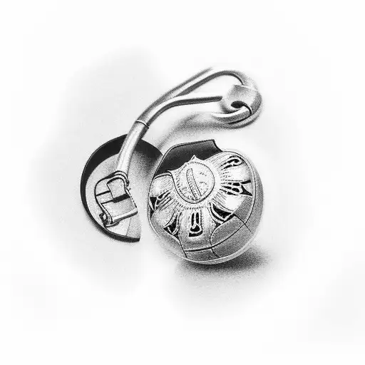 referee's whistle tattoo design idea
