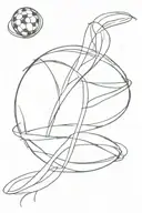 write number 8 draw a football inside its loop denoting infinity tattoo design idea