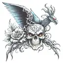 as i walk through the valley of shadow of death i will fear no evil tattoo design idea
