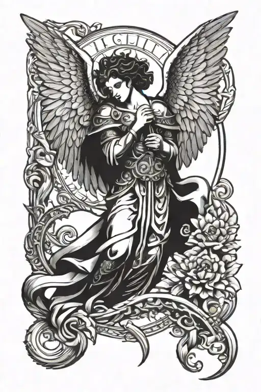 arc angel michael tattoo design idea
