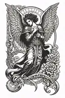 arc angel michael tattoo design idea