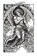 arc angel michael tattoo design idea