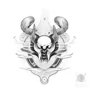 Generate a black and white tattoo design for the inner bicep featuring the text 'I'll be OK'. Integrate the text artisti tattoo design idea