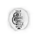 Generate a black and white tattoo design for the inner bicep featuring the text 'I'll be OK'. Integrate the text artisti tattoo design idea