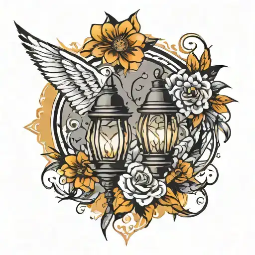 lights will guide you home tattoo design idea