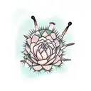 Arizona desert horny toad cactus window rock tattoo design idea