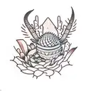 Arizona desert horny toad cactus window rock tattoo design idea