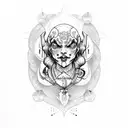 Jester sideways  tattoo design idea