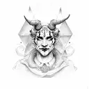 Jester sideways  tattoo design idea