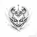 Jester sideways  tattoo design idea