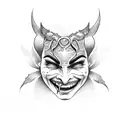 Jester sideways  tattoo design idea