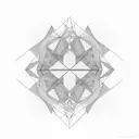 Abstract geometric pattern inspired by the concept of straight and narrow tattoo design idea