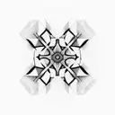 Abstract geometric pattern inspired by the concept of straight and narrow tattoo design idea