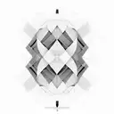 Abstract geometric pattern inspired by the concept of straight and narrow tattoo design idea