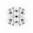 Abstract geometric pattern inspired by the concept of straight and narrow tattoo design idea