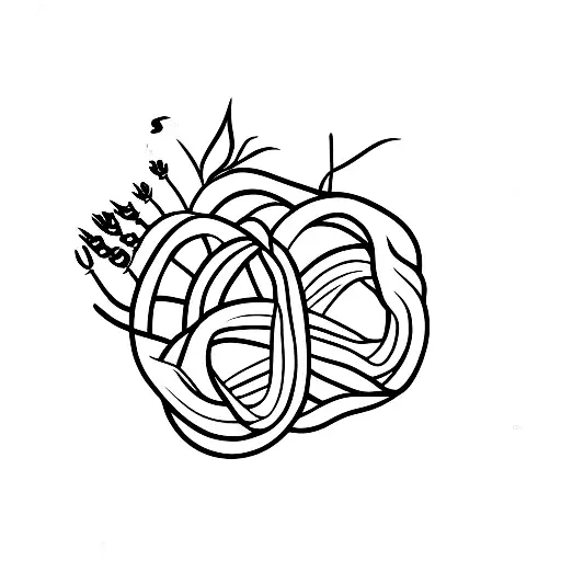 strand of lavander give by hand tattoo design idea