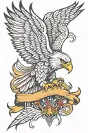 eagle wings tattoo design idea
