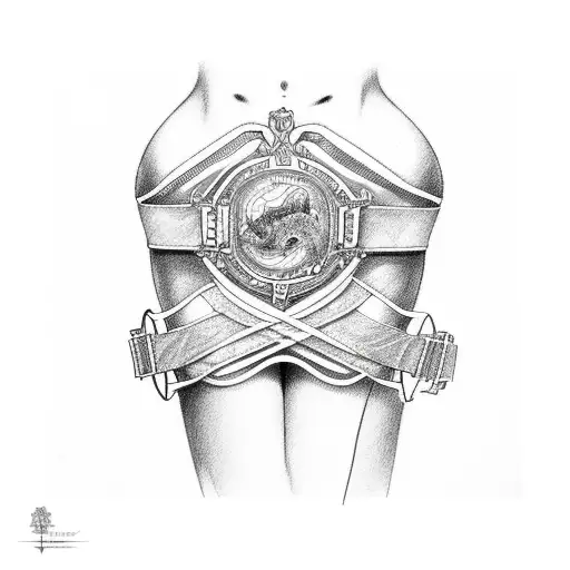 garter belt tattoo design idea