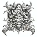 small men tattoo which present strengh fearless asian omni tattoo design idea