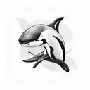 Killer Whale tattoo design idea