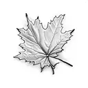 maple leaf with roman numerals tattoo design idea
