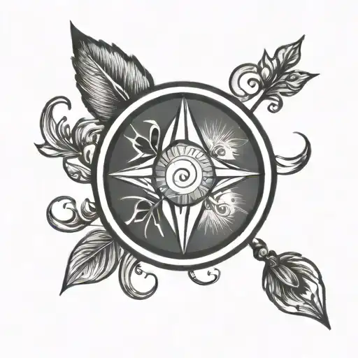 minimalist virgo sign with mercury glyph and earth symbol  tattoo design idea