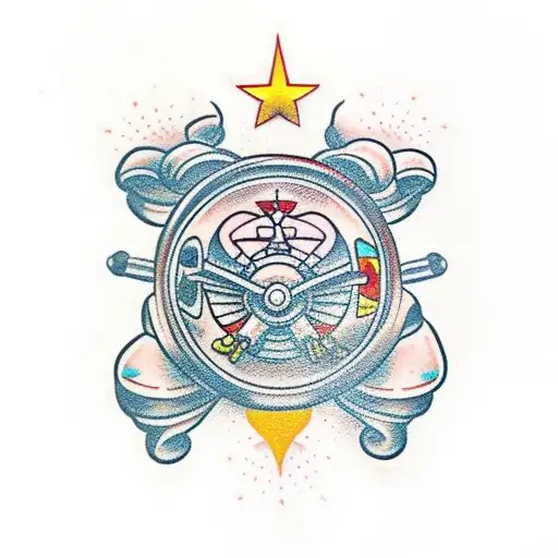 traditional tattoo of Disney characters for bicep tattoo design idea