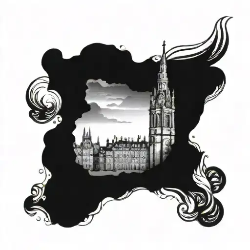 scotts monument Edinburgh Scotland  tattoo design idea