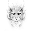 water and fire elements  tattoo design idea