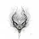 water and fire elements  tattoo design idea