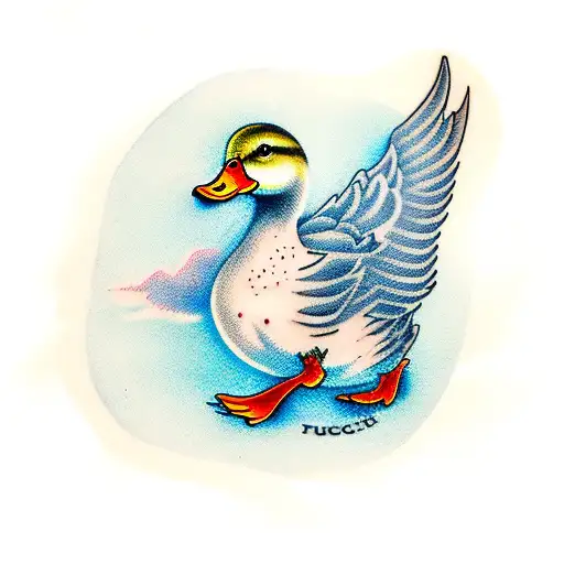 duckling tattoo design idea