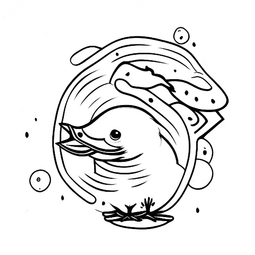 duckling tattoo design idea
