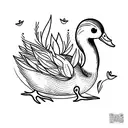 duckling tattoo design idea
